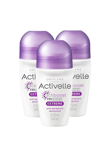 Oriflame Activelle Extreme Anti-Perspirant Roll-On Deodorant 50 ML x 3