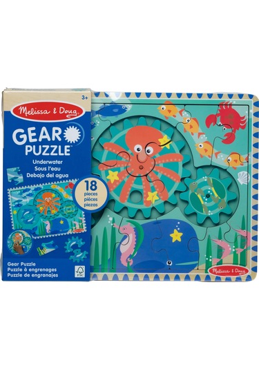 Melissa And Doug Ahşap Dişli Yapboz - Denizaltı 18 Parça