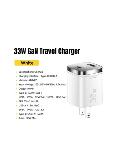 Essageressager 33w Gan Usb C Şarj Cihazı - Pd Hızlı Şarj İphone Uyumlu 16/15/14 Max Pro İpad Xiaomi Poco Samsung Uyumlu Ukdistribütör Garantili