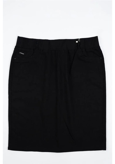 Kadın Siyah Arkası Cepli Nevra Etek Siyah