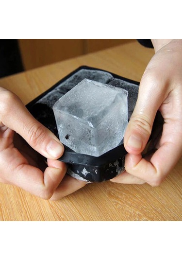 Geeksen Silikon Buz Kabiği 4 Bölmeli Kapaklı, Esnek Malzeme İle Kolay Çıkarım, Dondurucu Kokusuna Dayanıklı, Modern Mutfak Aleti Çok Renkli