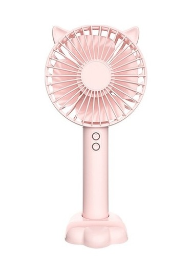 Taşınabilir Mini Şarj Edilebilir El Fanı 3 Dişli Ayarlanabilir 4593 Pembe