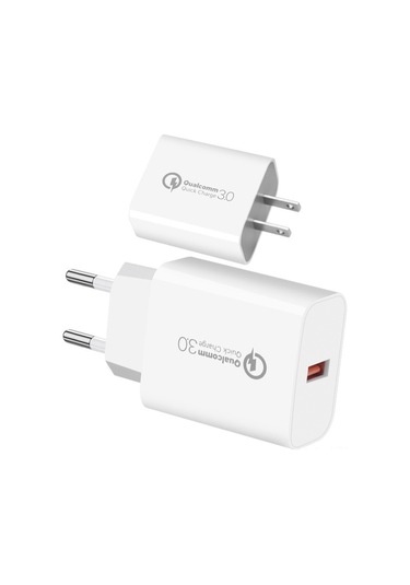 Geeroyoo Xy-0043 Beyaz Abd Standardı 18w Hızlı Şarj Cihazı - 5v3a Qc3.0 Akıllı Telefon Şarj Aleti