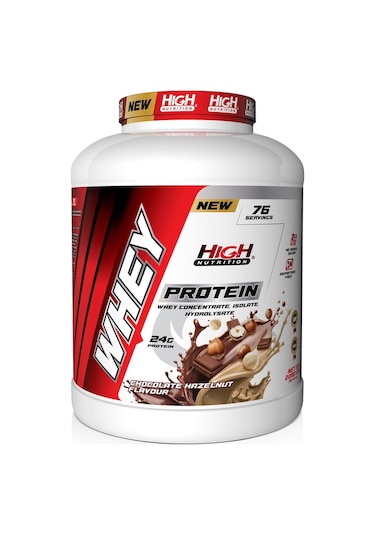 Whey Protein 2280 Gr Çikolata Fındık Aromalı Protein Tozu 24 Gram Protein 76 Servis