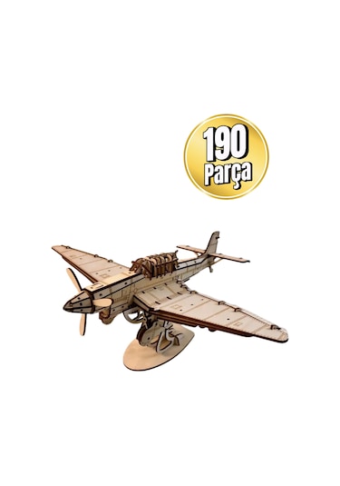 Ju 87 Savaş Uçağı Maketi - Kendin Yap Dıy Dekoratif Kit - 3d Puzzle