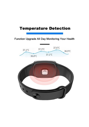 Xiyyadms M20 Sünger Ultrasonik Kovucu: Saat, Sicaklık Ölçer Ve Dış Mekan Kolye 3'ü Bir Arada Siyah