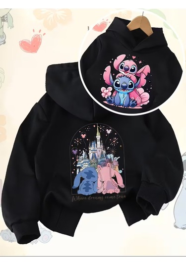 Çift Taraflı Baskılı Üst, Şık Ve Rahat Kesim SiYAH