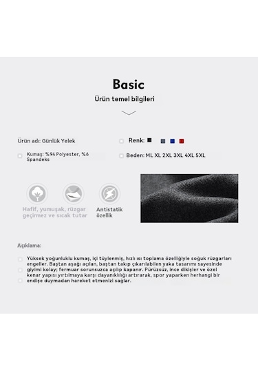 Edwardest Sonbahar Ve Kış Aylarında Kullanıma Uygun, Katyonik Polar Astarlı Ve Kalınlaştırılmış Tasarımlı Erkek Yeleği. Gri