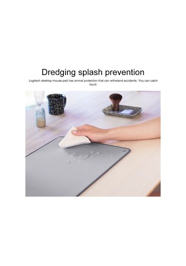 Logitech Klavye Fare Sümen Altlığı Gri