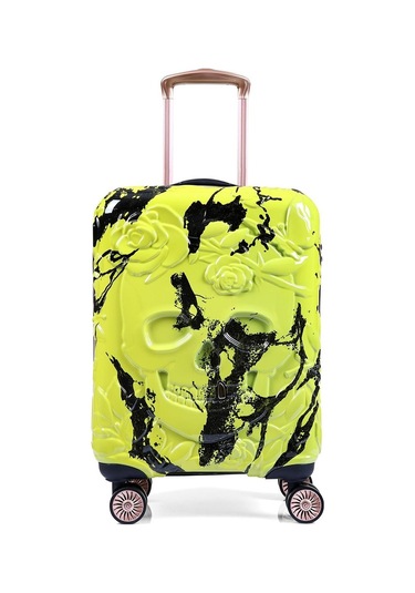 Ççs 5217 Kuru Kafa Polikarbon 3 Lü Valiz Seti-sarı-siyah Sarı - Siyah