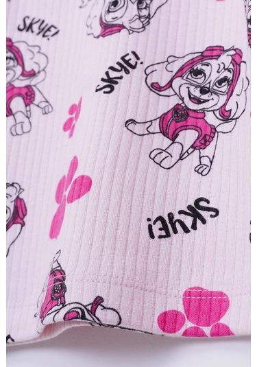 Zuzunga Sevimli Skye Kız Çocuk Pijama Takımı Karakter Desenli Pembe