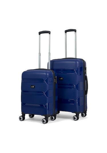 Lucas Polipropilen Kırılmaz Valiz, Kabin Boy&orta Boy Lacivert