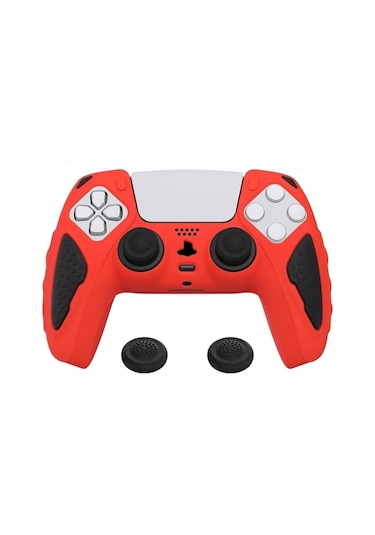 Ps5 Joystick Kol Silikon Kılıf Analog Koruyucu Set Kırmızı