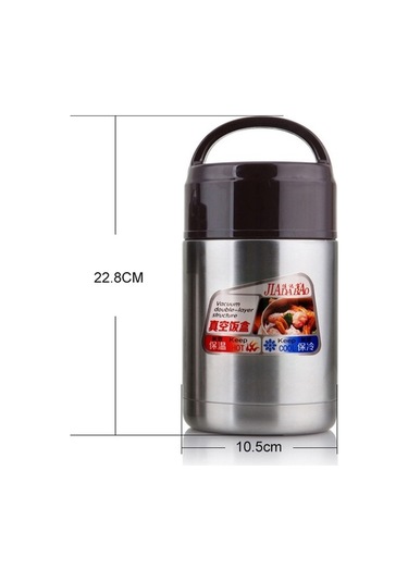 Novahub Jiadabao Paslanmaz Çelik Vakum Yalıtımlı Kaynatma Tencere, 1200ml, Taşınabilir Pirinç Tencere Çok Renkli