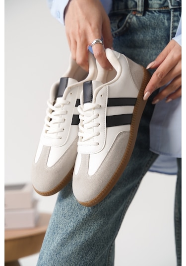 Garantili Agnus Günlük Ortopedik Kadın Sneaker Spor Ayakkabı Beyaz