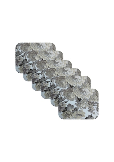 Knsz oturma minderi 6 lı zengin&mağrur&uslu çiçek gri kumaş tel bar sandalyesi için