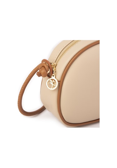 Nas Bag Kadın Mini Çapraz Çanta Kum Taba Luna 21x16x8 Cm Taba