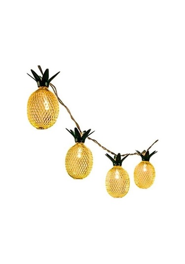 Buffer Dekoratif Pilli Pineapple Ananas Pilli Şerit Led Işık 1 Metre -m11 Sarı