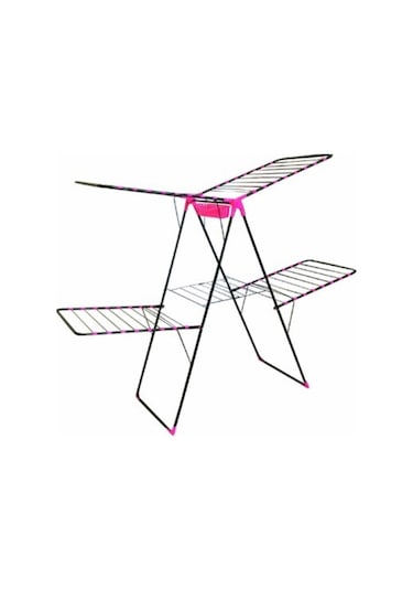 Enzelo Star Çamaşır Kurutmalık Askılık 2 Katlı Çamaşır Kurutma As Gri