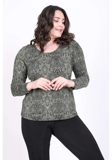 Arkası Çapraz Biyeli Bluz Haki