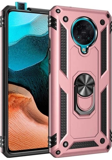Xiaomi Redmi K30 Pro Kılıf Zore Vega Kapak Rose Gold