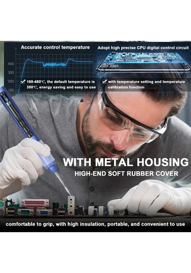 Hallow 210-ı Akıllı Elektrikli Havya Taşınabilir Usb Lehimleme İstasyonu