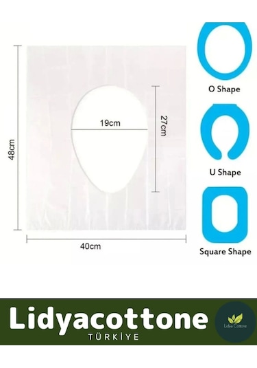 Klozet Kapak Örtüsü Pratik Kullanımlı Hijyenik Klozet Kapağı Poşeti Avm Halka Açık Tuvalet 50 Adet Çok Renkli