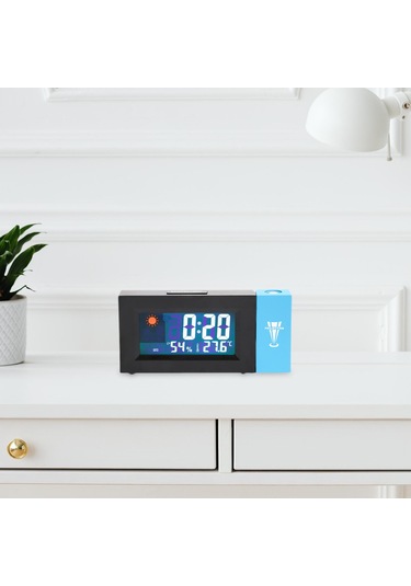 Techtic Projeksiyonlu Masa Saati Derece Nem Tarih Göstergeli