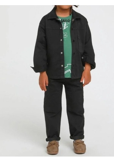 Jack Lions Erkek Çocuk Gabardin Yan Cepli Pantolon-14560 Siyah