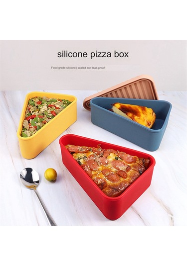 Xurunkeji Pizza Artan Saklama Kabı, Yeniden Kullanılabilir Pizza Silikon Kabı, Silikon Gıda Kabı, D Kremsi Beyaz Ve Sarı