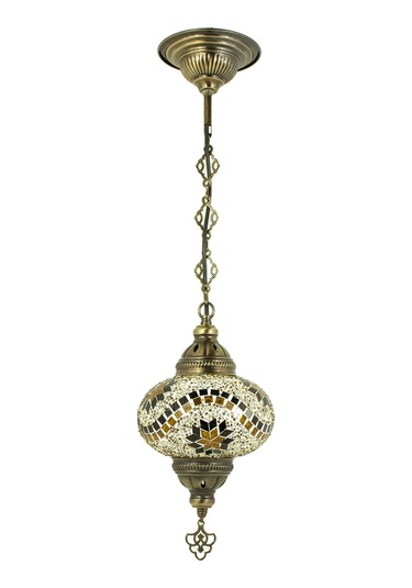 Osmanlı Mozaik Askılı Lamba Tekli Osmanlı Tarzı Avize Renkli