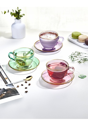 Selka Home Valery 4'lü Çay Fincan Takımı Mavi