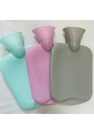 Willowhaven Kalın Çizgili Kaymaz Pvc Sıcak Su Torbası Yüksek Kalite Sky Blue Gök Mavisi