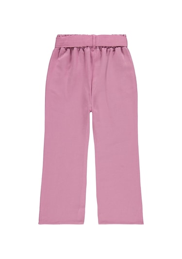 Civil Girls Kuşaklı 6-9 Yaş Pantolon - Pembe Gülkurusu
