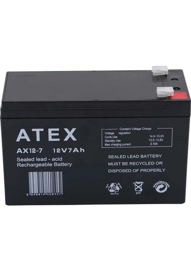 Atex Ax12-7 12v 7ah Akü