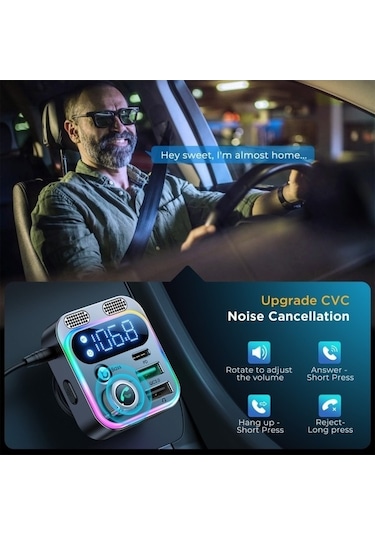 Didadodo Joyroom Jr-cl16 48w Bluetooth 5.0 Araç Kablosuz Fm Verici Gümüş, Güçlü Kullanıcı Deneyimi