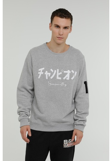 Superfly Men Sweat-1 Gri Erkek Sweatshirt 000000000101391112 Gri