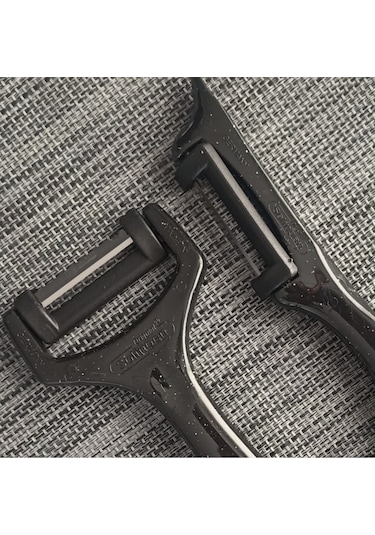 Solingen Yan Ve Düz Soyacak 2'Li Siyah Çok Renkli