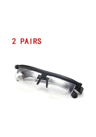 Çift Ayarlanabilir Odaklı Okuma Gözlüğü -3 İla +6 Diyoptri Çok Renkli