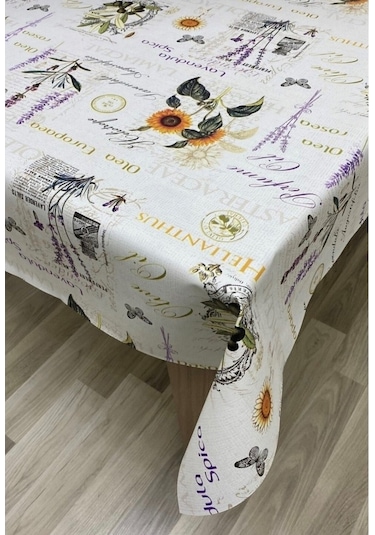 Muşamba Masa Örtüsü Astarlı Lavender