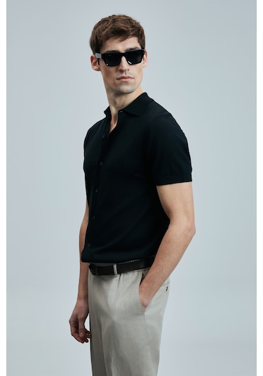 Lufian Hector Erkek Modal Karışımlı Kazak Siyah Siyah 111090132100100 Siyah