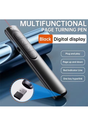 Global S12 Pointer Dijital Led Ekran Şarj Edilebilir Lazer Sunum Kalemi