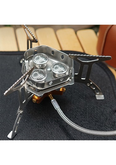 Lemestar Taşra Aktivitelere İdeal: Tomshoo Üç Aynalı, Kompakt Ve Katlanabilir Kamp Ocakları Paslanmaz Çelik + Bakır Gümüş