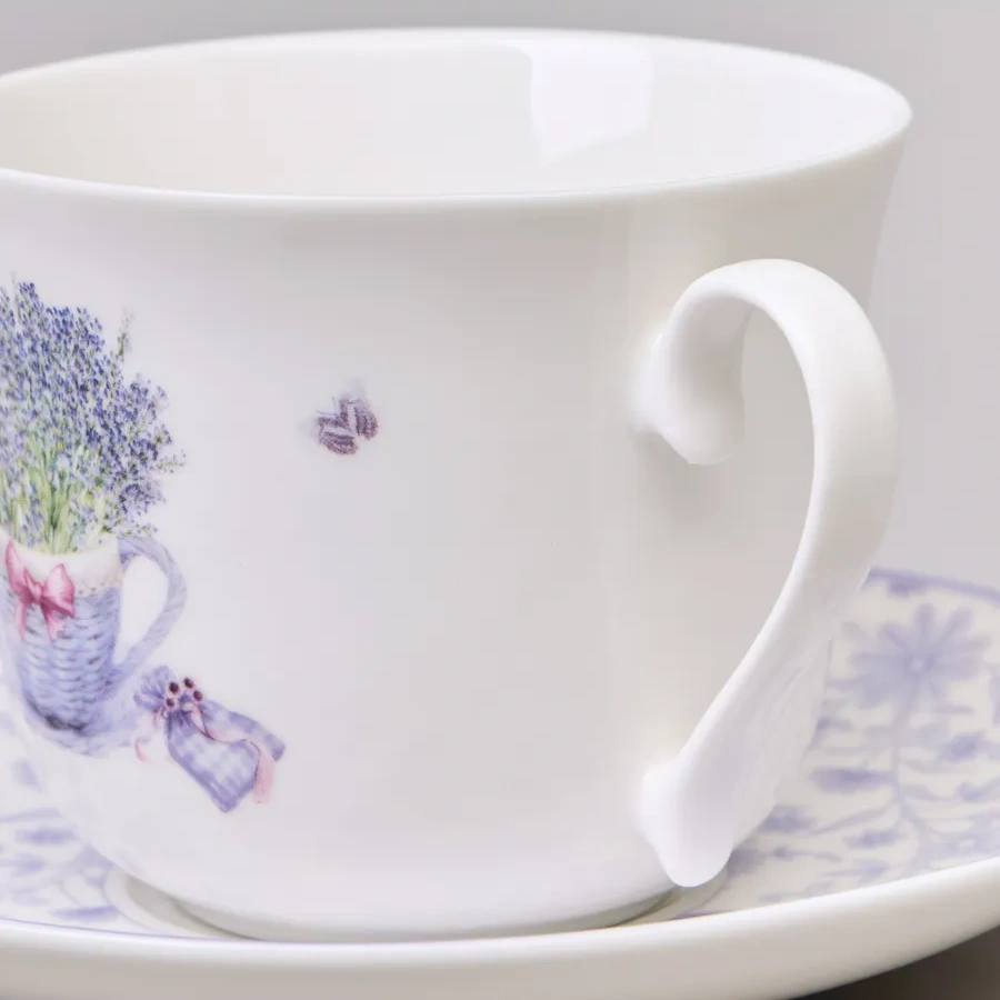 Lefard 450 Ml Hediye Fincan Takımı "lavanta Baharı" Porselen 307757904 Beyaz