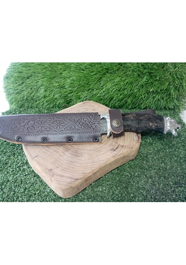 Tctknives El Yapımı Av Kamp Bıçağı Kaplan 000 Gümüş - Siyah