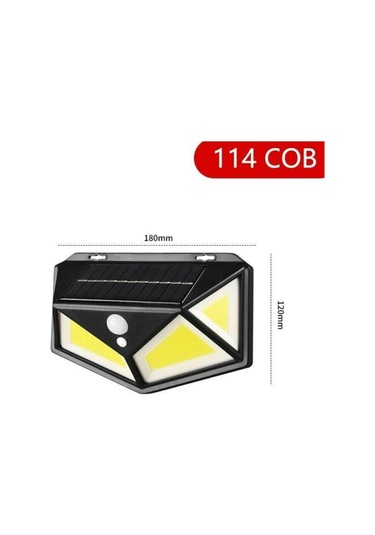 Hareket Sensörlü Bahçe Lambası 114 Led 3 Mod - 9095456515384rx8
