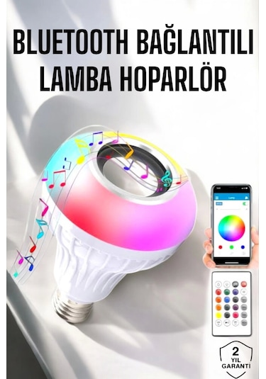 Lamba Led Hoparlör Dayanıklı Ve Uzun Ömürlü Bluetooth Hoparlör Çok Renkli