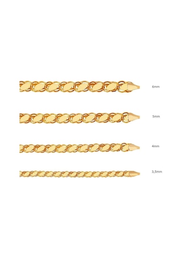 Pullu Bileklik 3 Mm 14 Ayar Altın Altın