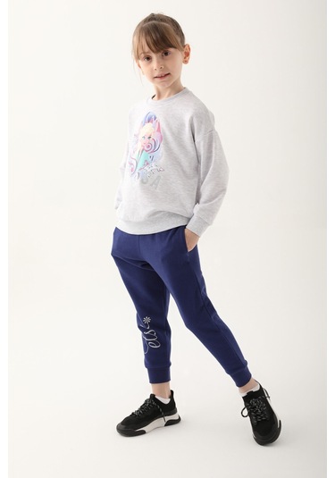 Frozen D4825-3 Çocuk  Kar Melanj Eşofman Takımı