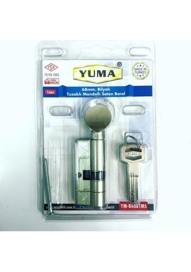 Bilyalı Tuzaklı Mandallı Saten Çelik Kapı Kilit Bareli